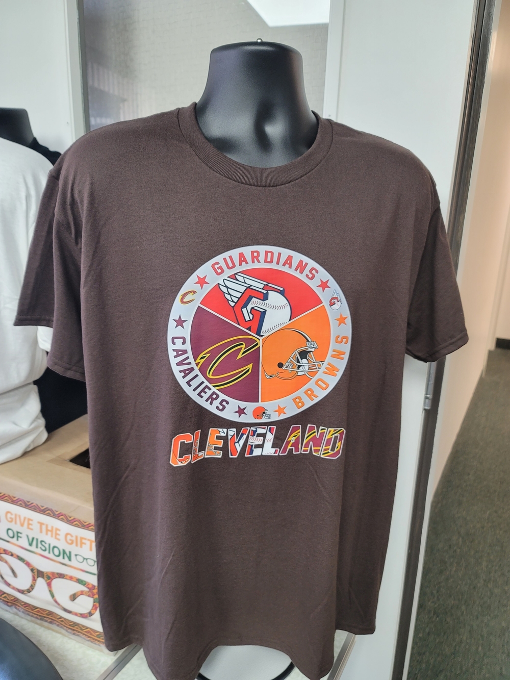 Gildan Brown Cleveland Sports Team Graphic Tee